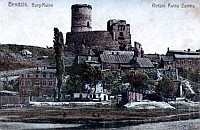 Ruiny zamku w Będzinie znad Przemszy