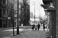 Będzin ulica Piłsudskiego w 1958 roku (fot. L. Kaźmierczok)