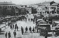 Będzin, przedwojenny Stary Rynek - dzień targowy