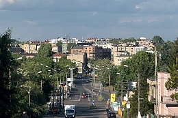 Widok Będzina z Syberki (2009 rok).