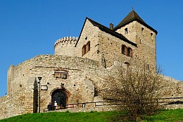 Będzin zamek - widok od strony Przemszy (04.2009)